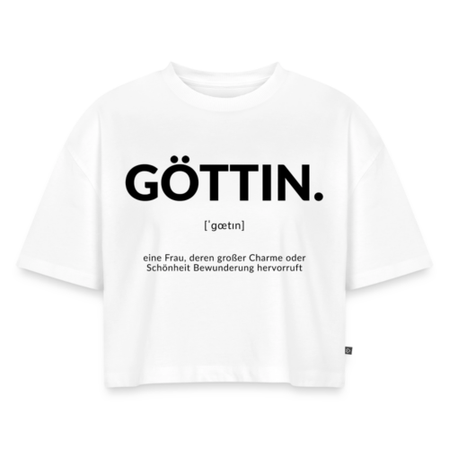 Göttin Frauen Premium Oversized Bio Cropped T-Shirt