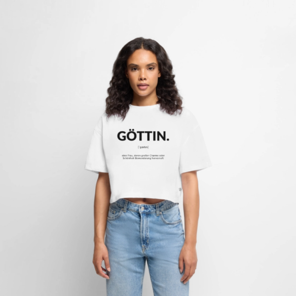 Göttin Frauen Premium Oversized Bio Cropped T-Shirt