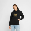 Hoodie „Du bist Gold wert“ – Schwarz